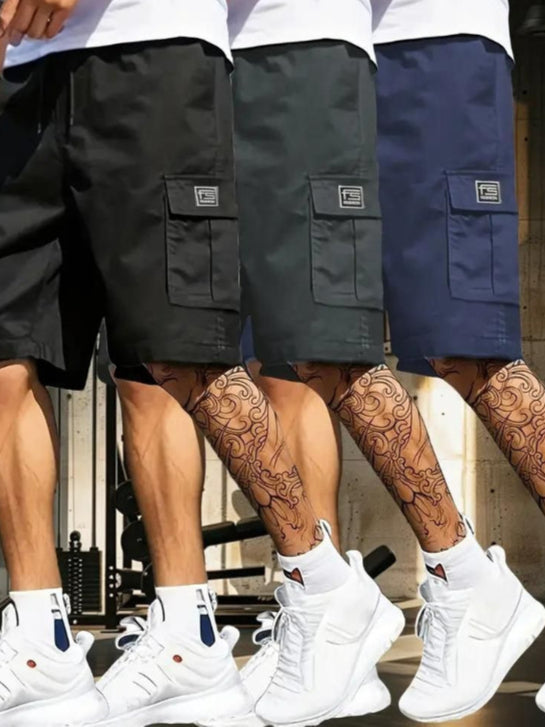 Men's Cotton Casual Cargo Shorts Pack of 3